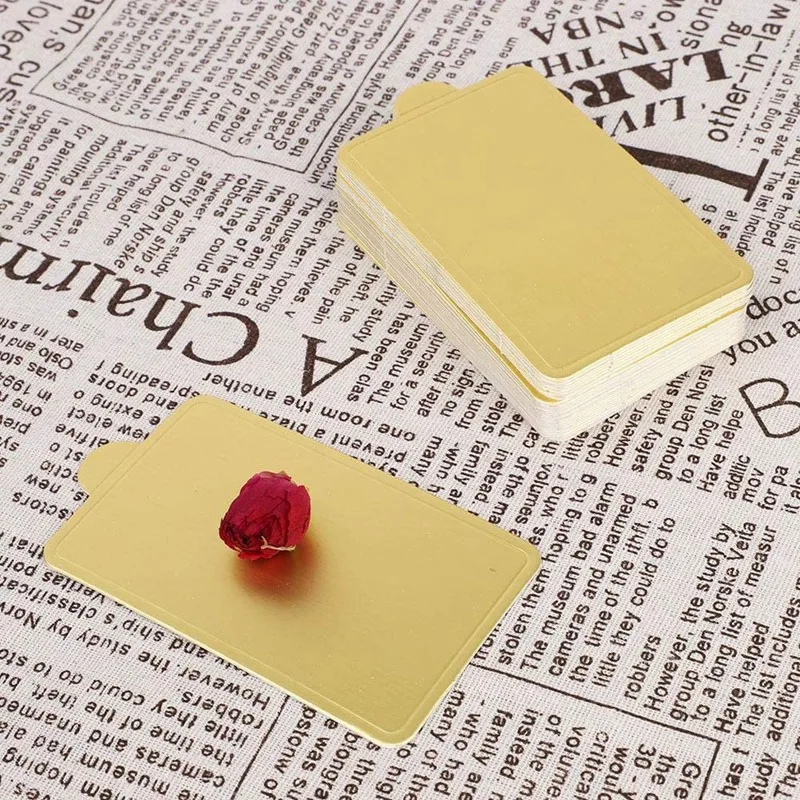 100 Slices Of Mousse Bottom Pad Cake Spacer 90X50mm Rectangular Baking Pastry Display Wedding Tray