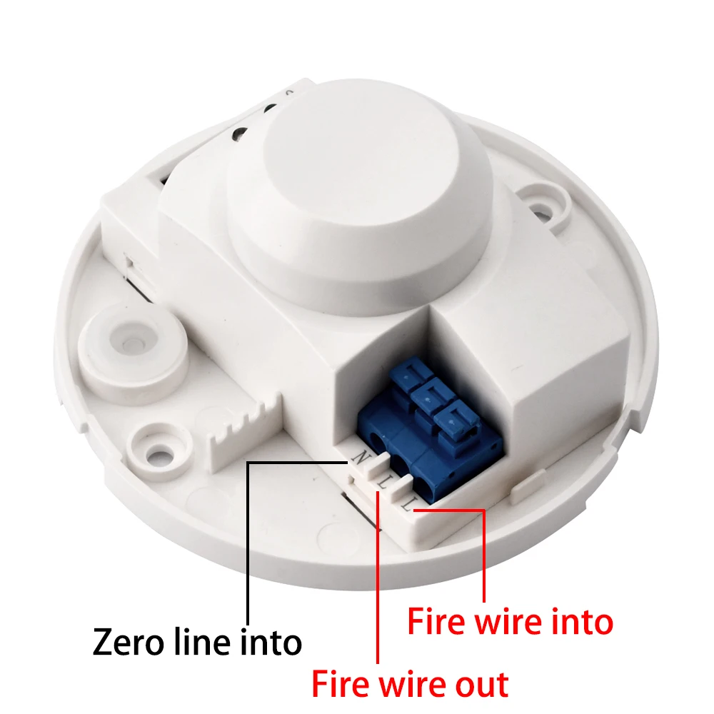 AC220-240V Microwave Radar Induction Switch 5.8GHz HF System 360 Degree Motion Detector 1200W Ceiling Mount Light Sensor Switch