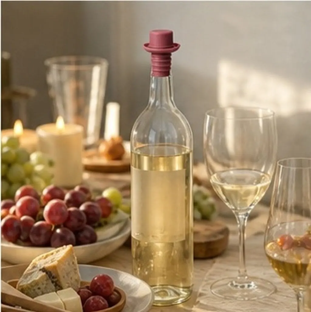 5Pcs Flexible Silicone Beverage Stoppers Hat Form Airtight Seal Prevent Oxidation Preserve Taste Ideal for Wine Beer Vinegar