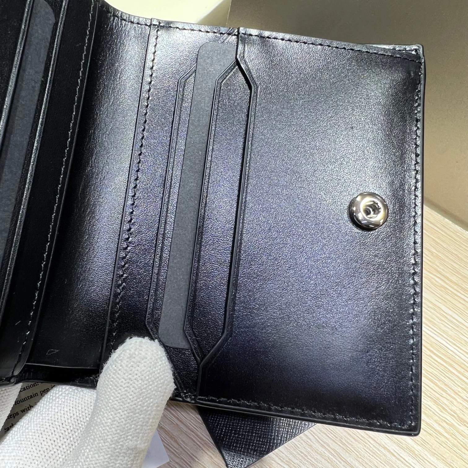 129677 # 1391809 محفظة مصنوعة يدوياً مجموعة جلدية فاخرة من Meisterstuk حامل بطاقة مقاطع المال محفظة نسائية للعملات المعدنية هدية عيد #6