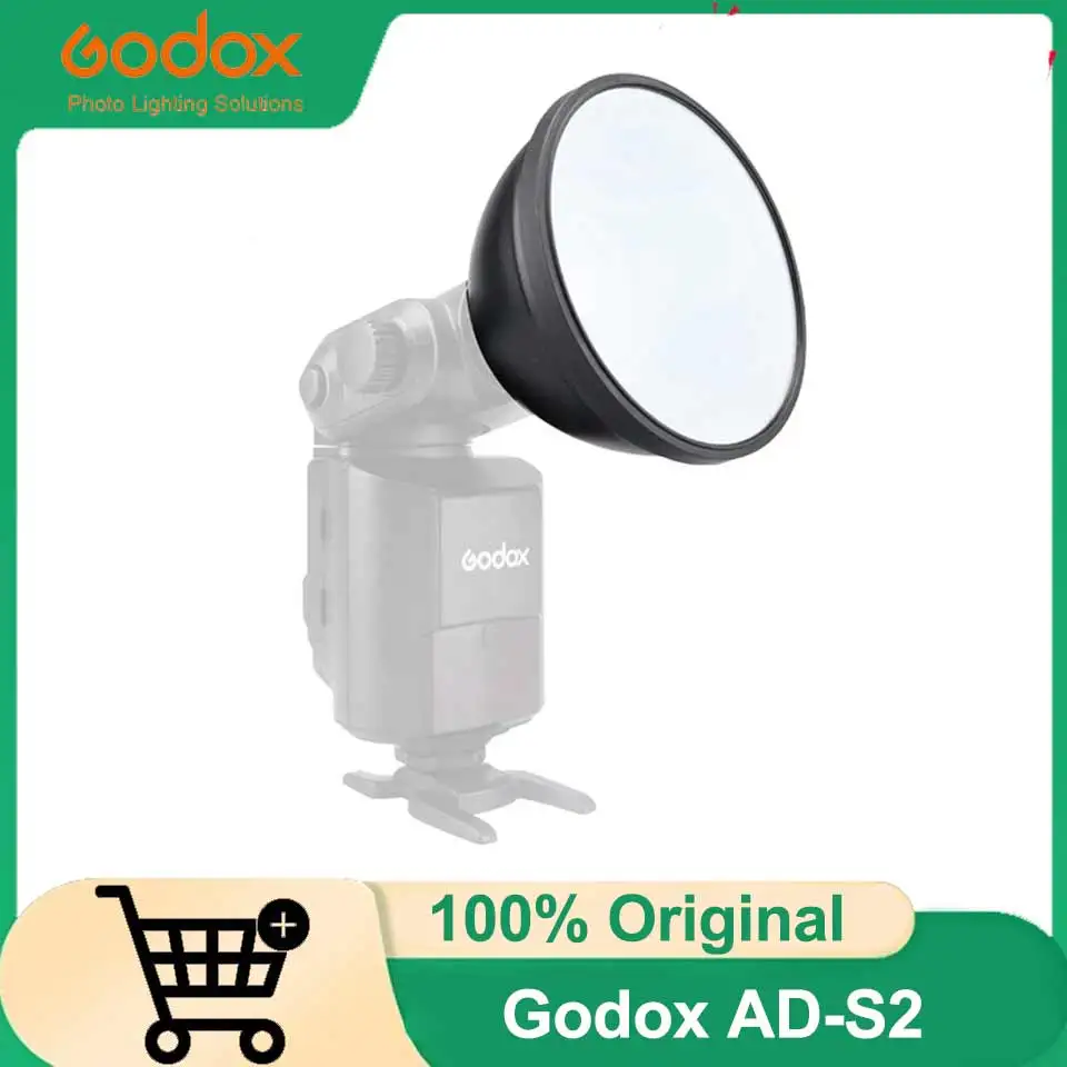 Godox AD-S2 Standard Reflector with Soft Diffuser for WITSTRO Flash Speedlite AD200 AD180 AD360 AD360II Flashes