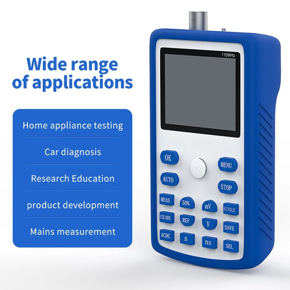 FNIRSI-1C15 Professional Digital oscilloscope 500MS/s Sampling Rate 110MHz Analog Bandwidth Auto Adjust Support Waveform Storage