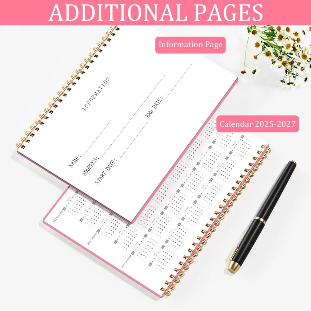 Expense Classification Log Book, Checking Account Register for Tracking Payments, Deposits, Finances, 8.4 x 6.2'', Pink