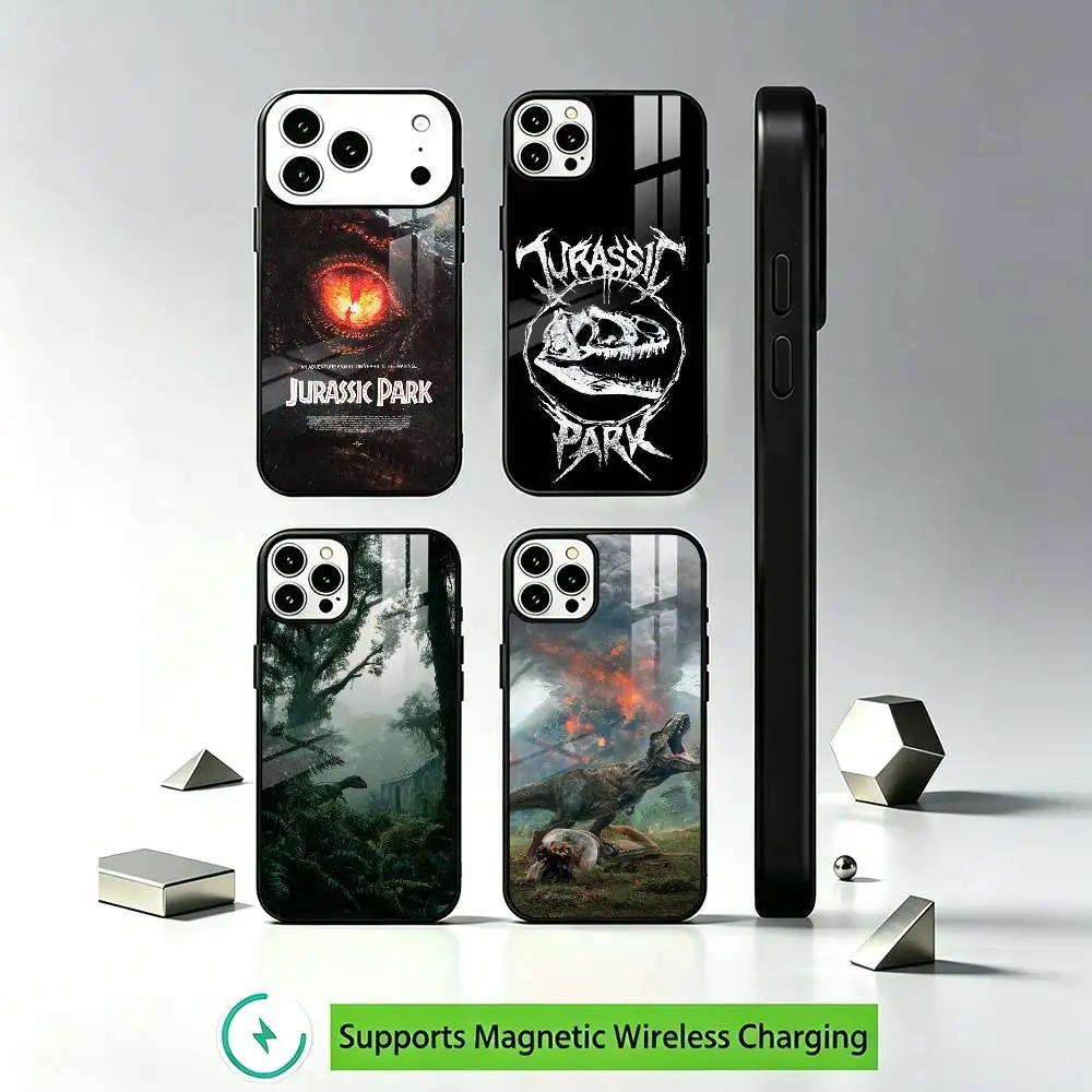 

J-Jurassic Park Dinosaur W-World Phone Case For iPhone17,16,15,14,13,12 Plus,Pro Compatible with magnetic wireless charging