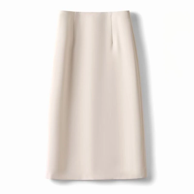 Jupe portefeuille taille haute pour femmes, coupe cintrée, longueur moyenne, jambe droite fendue, à la mode et élégante, nouvelle collection été