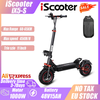 iScooter iX5-S Electric Scooter 1000W Motor 48V15AH Battery 11 Inch Off Road Tires Fold E-scooter  All-Terrain Electric Scooter