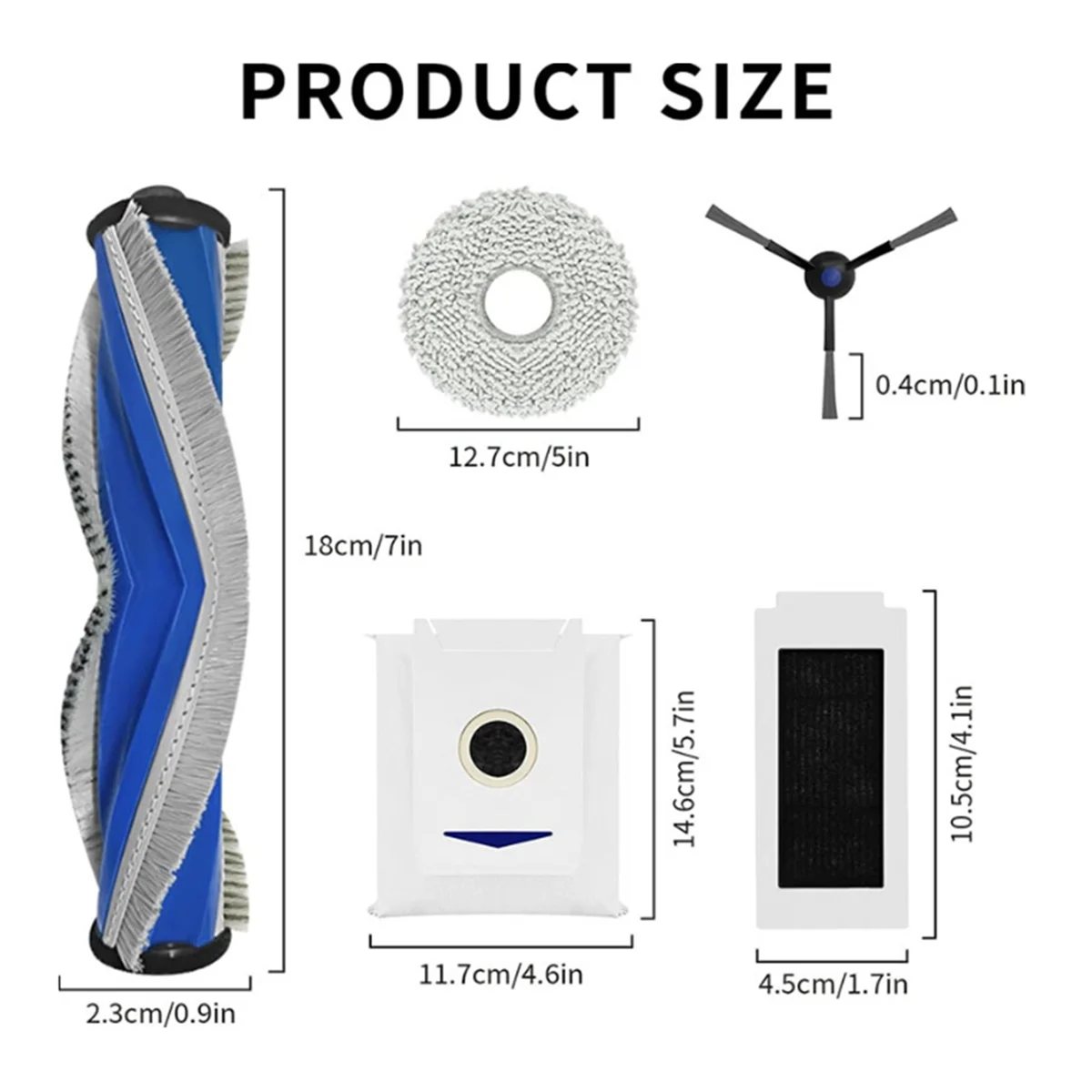 FZFZ 19点セット T30 Omni / T30 PRO ロボット掃除機用 真空キット サイドブラシ フィルター モップクロス ダストバッグ キット