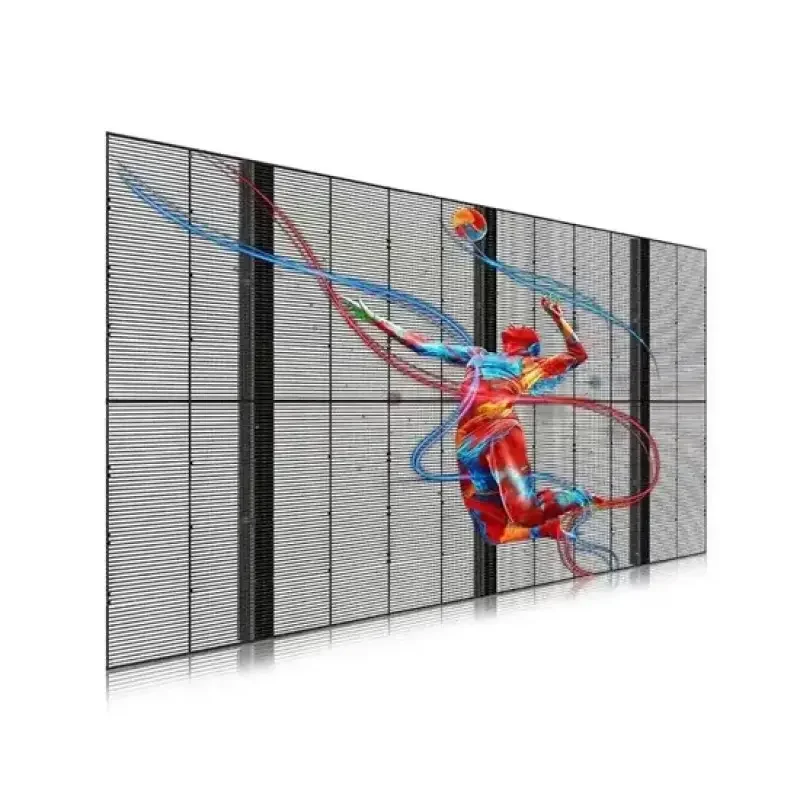Transparent LED Display P3.91 on Vide Wall Screen for Store Window Indoor Outdoor Film Glass - view 2