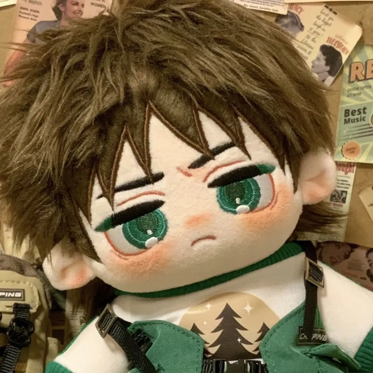 2026 Nieuwe Anime Aanval op Titans Eren Jaeger 20 cm Katoenen Pop Schattige Pluche Lichaam Cosplay Dress Up Knuffel Kinderen verjaardagscadeautjes