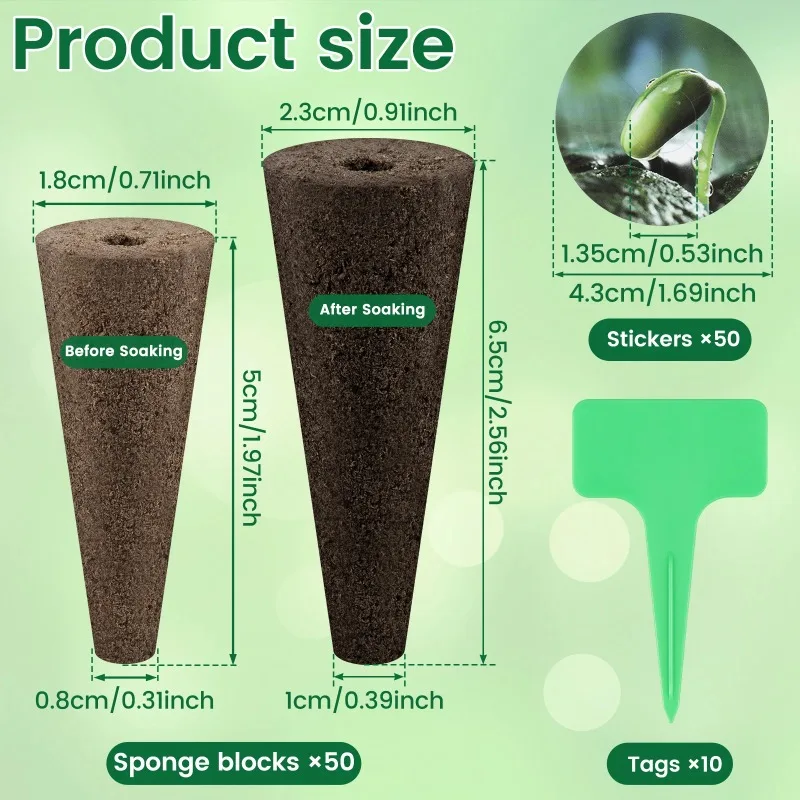 110 قطعة مجموعة كبسولات البذور لأنظمة النمو المائية سهلة الاستخدام في الأماكن المغلقة البذور كاتب ماصة للماء في الهواء الطلق تنمو الإسفنج عدة