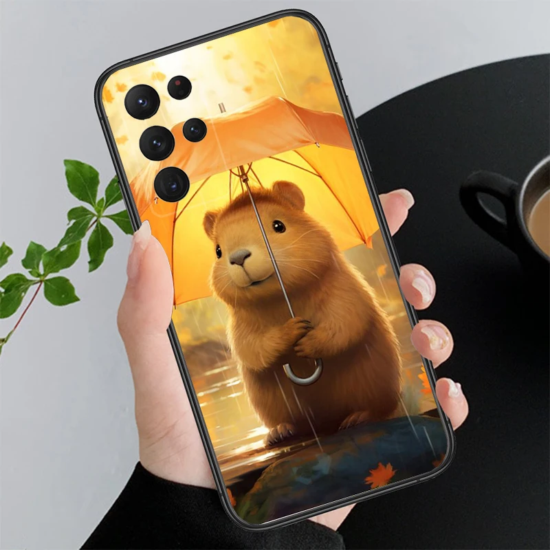 Cartoon Capybara Phone Case For Samsung A35 A55 A54 A15 A25 A05s A05 A22 A24 A52 A33 A34 M34 M14 M54 M23