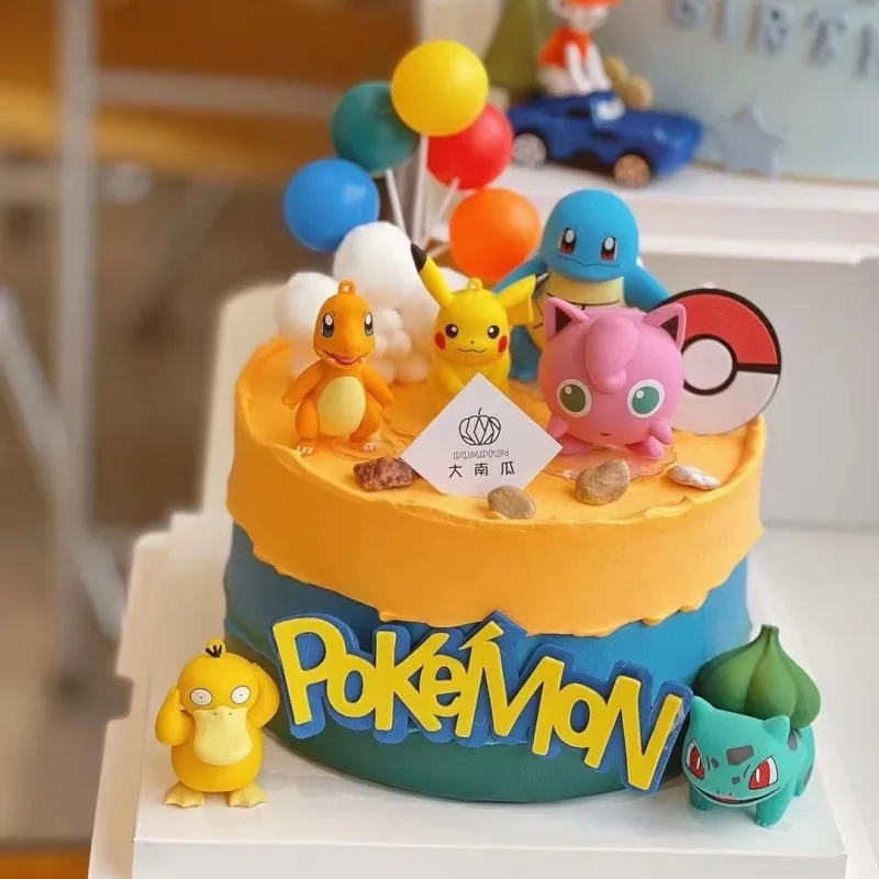 

14Pcs/Set Pokemon Cake Topper Party Pokemon Birthday Boy Kids Baby Shower Gift Pikachu Happy Birthday Cake Decoration Supplies