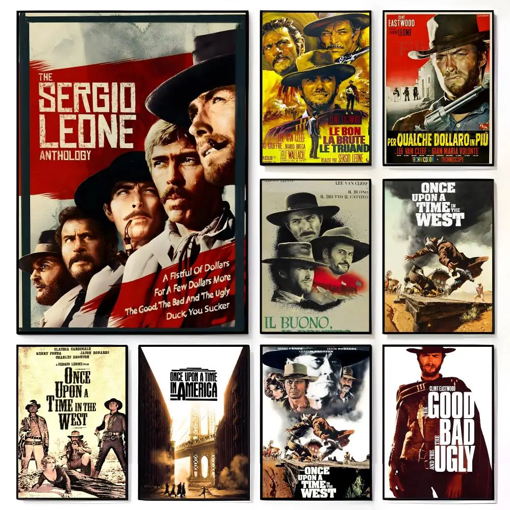 Legendary Film Director Sergio Leone Poster American Film Mural Home Childrens Room Wall Decor Print