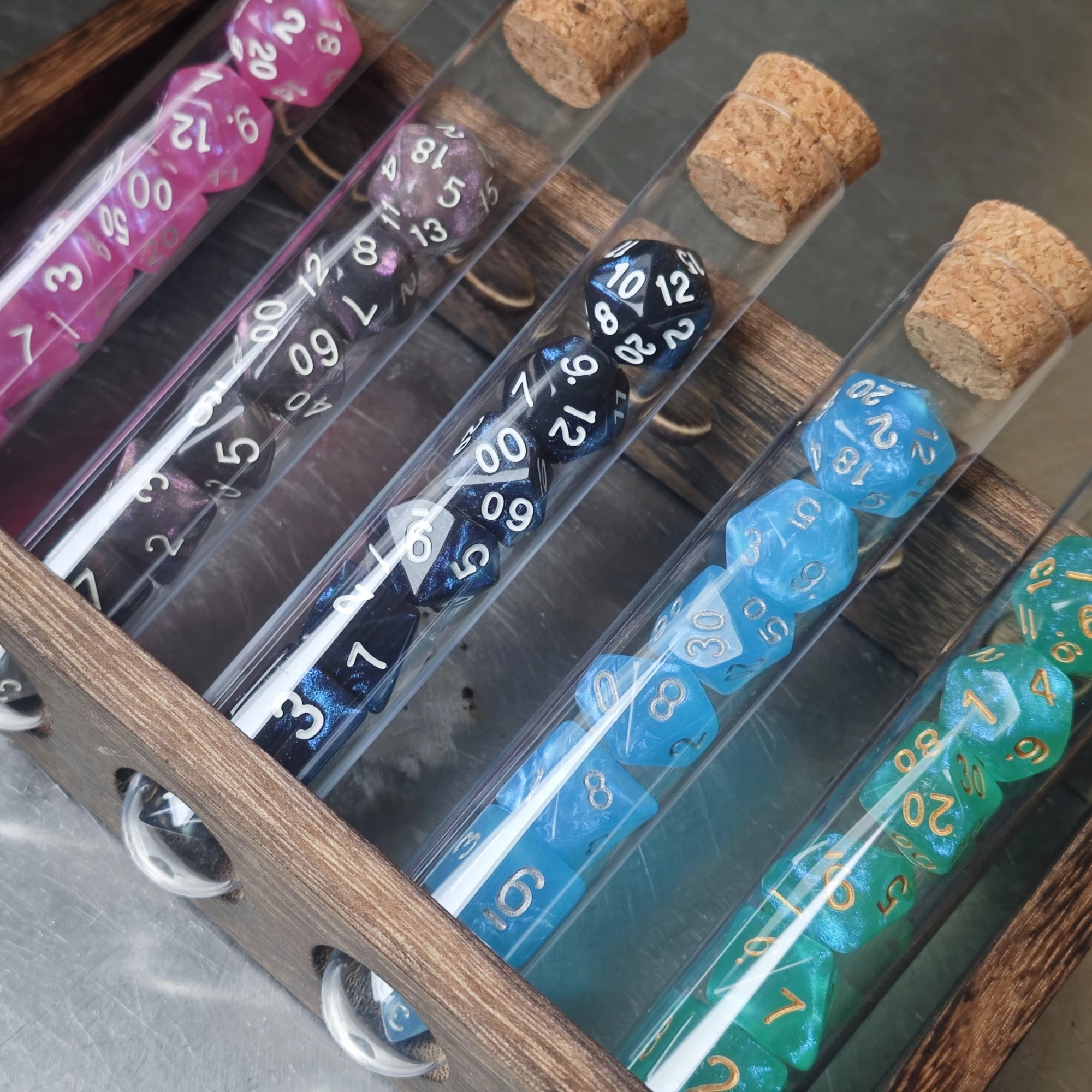 7 قطعة/المجموعة الملونة التدرج RPG مجموعة نرد ل D & D COC سطح المكتب لعبة الملحقات الخيال جرعة زجاجة نمط الزنزانات والتنينات