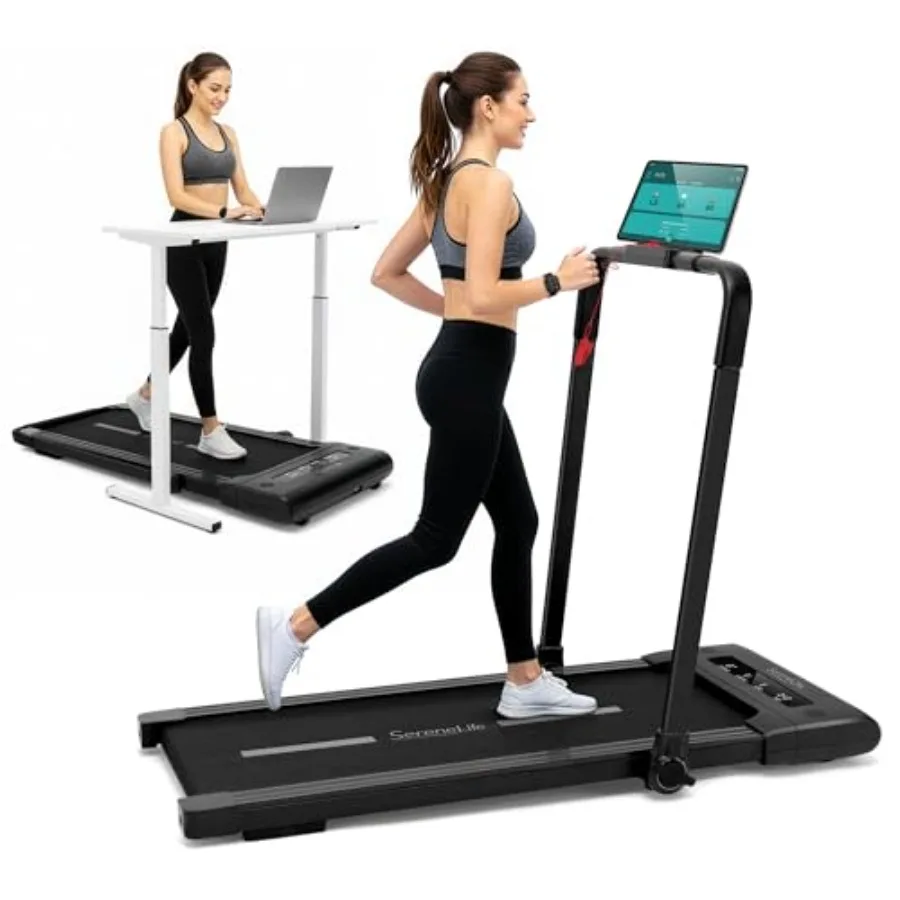 

Folding Motorized Treadmill Machine and Walking Pad - Total Fitness Control, Seamless Tech Integration, Smart Display, Space-Sa