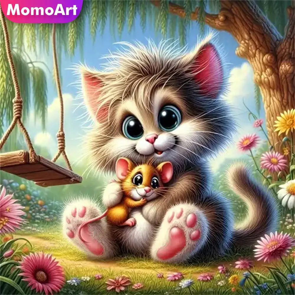 Momoart Bär Diamant Mosaik Tier voller Runde Diamant Malerei Mond Stickerei neue Ankunft handgemachte Hobby