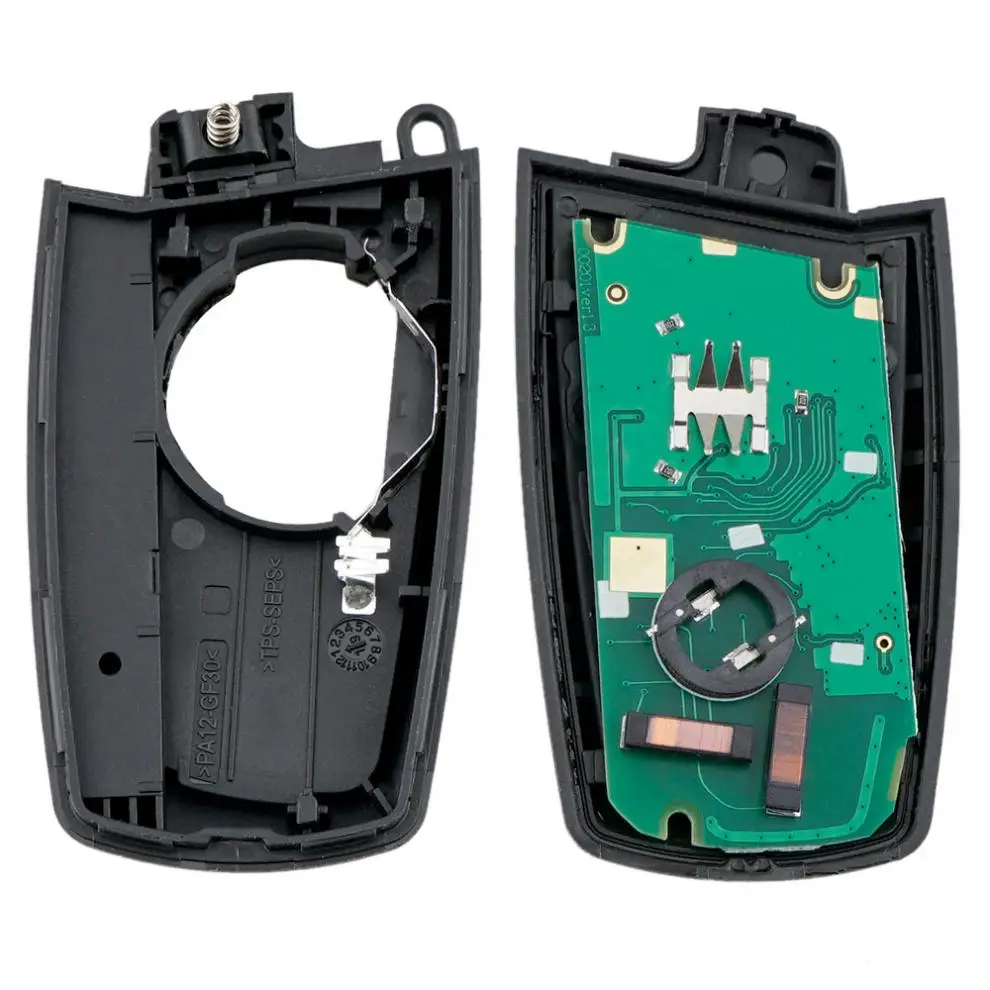 Custodia portachiavi per telecomando per auto a 4 pulsanti adatta per telaio BMW F FEM BDC CAS4 CAS4 Custodia protettiva per chiave 433 MHz con chip PCF7945