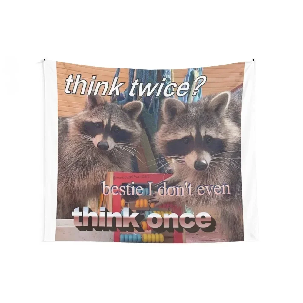 

No thoughts head empty raccoon Tapestry On The Wall Wallpapers Home Decor Decoration Wall Wallpaper Bedroom Tapestry