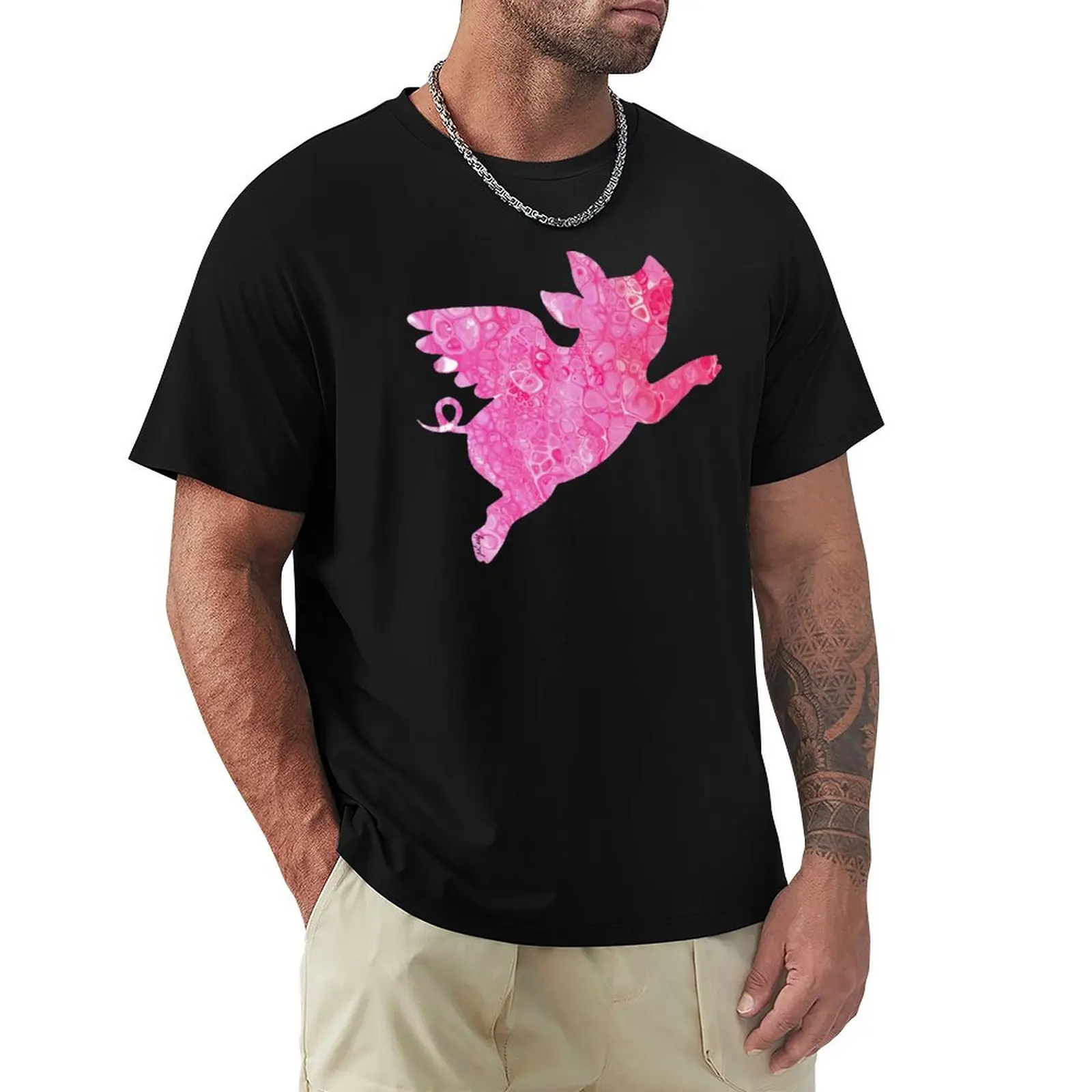 Flying Pig, When Pigs Fly, Flying Pig Gifts, Gifts, Print, Coaster, Mug, Fly T-Shirt Minimalist Graphic Tee Shirt