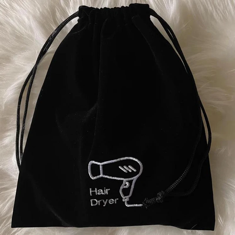 1 PC Hair Dryer Cloth Bag Hair Diffuser Hair Dryer Bag Drawstring Closure Cover Canvas Storage Belt Mouth Drawstring Dust Bag