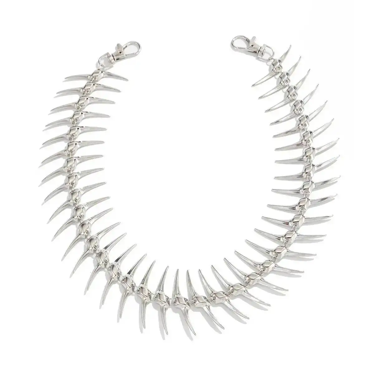 SHIXIN Übertreibungsketten: Schwerer Punk-Metall-Nieten-Taillenketten-Schlüsselanhänger für Herren – Hip-Hop-Hosenketten als Schmuck-Accessoire – Detail 5
