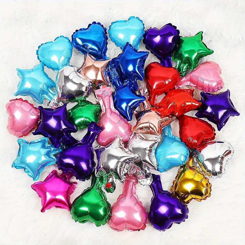 

50pcs Mini Mixed Heart/Star Balloons Valentine's Day Gifts Wedding Decoration Love Balloons Birthday Party Decoration Supplies