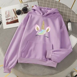 Kawaii Unicorn women Hoodie Tracksuit Print Ladies cute cartoon Sweatshirt Fashion Hip Hop Sport Autumn Tops women's clothes