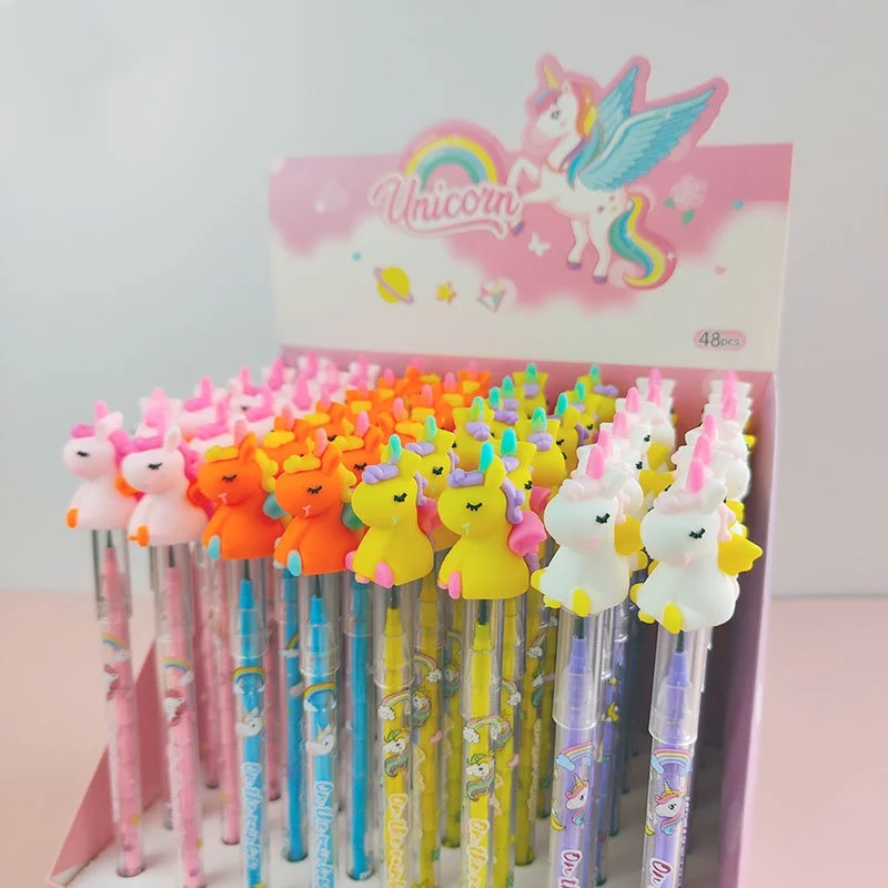 48 pcs/lot Creative Unicorn Pencil Cute Drawing Pens Kids Gift School Office Writing Supplies Stationery Wholesale