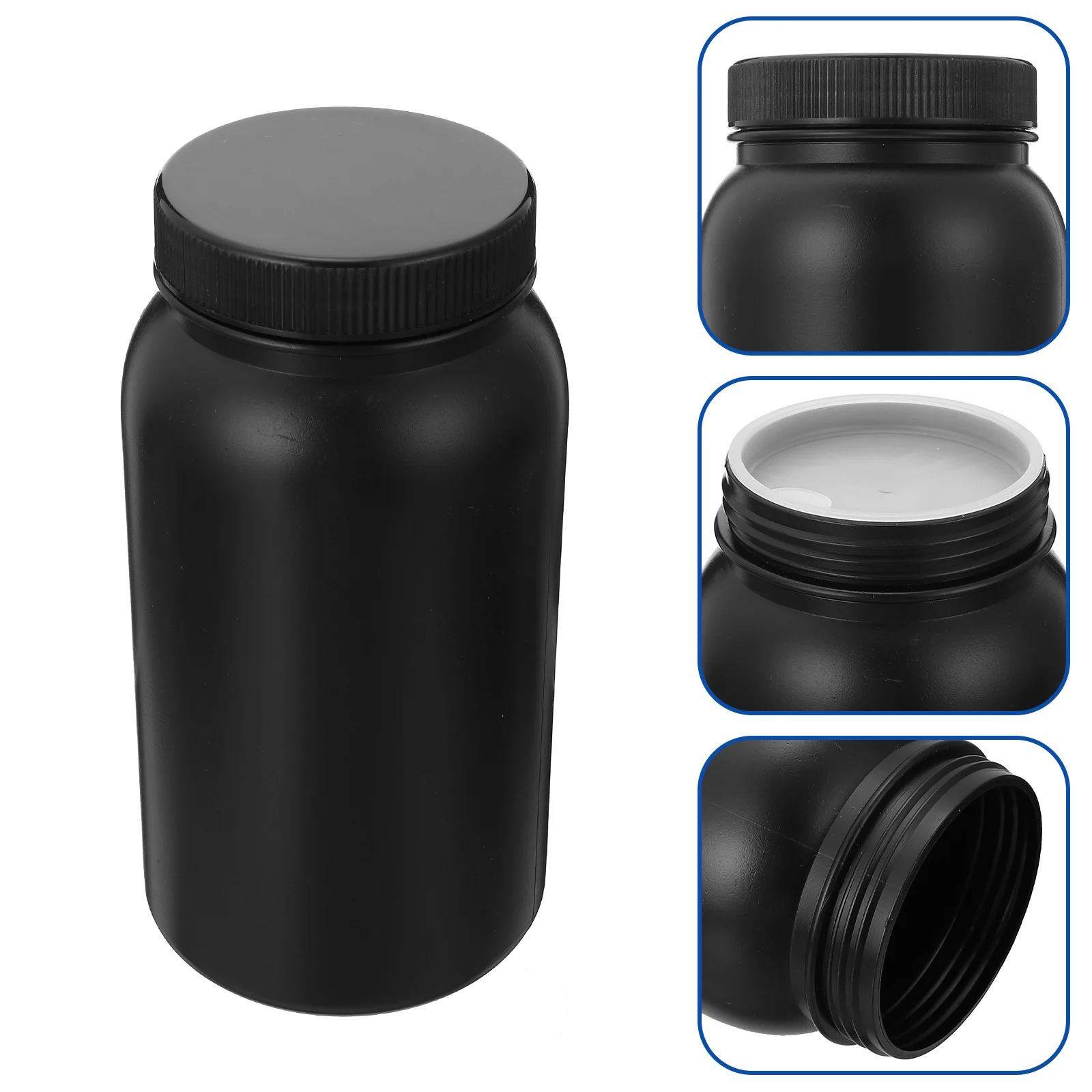 

Large Mouth Reagent Bottle Plastic Leakproof Labs Sealing Chemical Storage Container Laboratory Use Wide Mouth Bottle