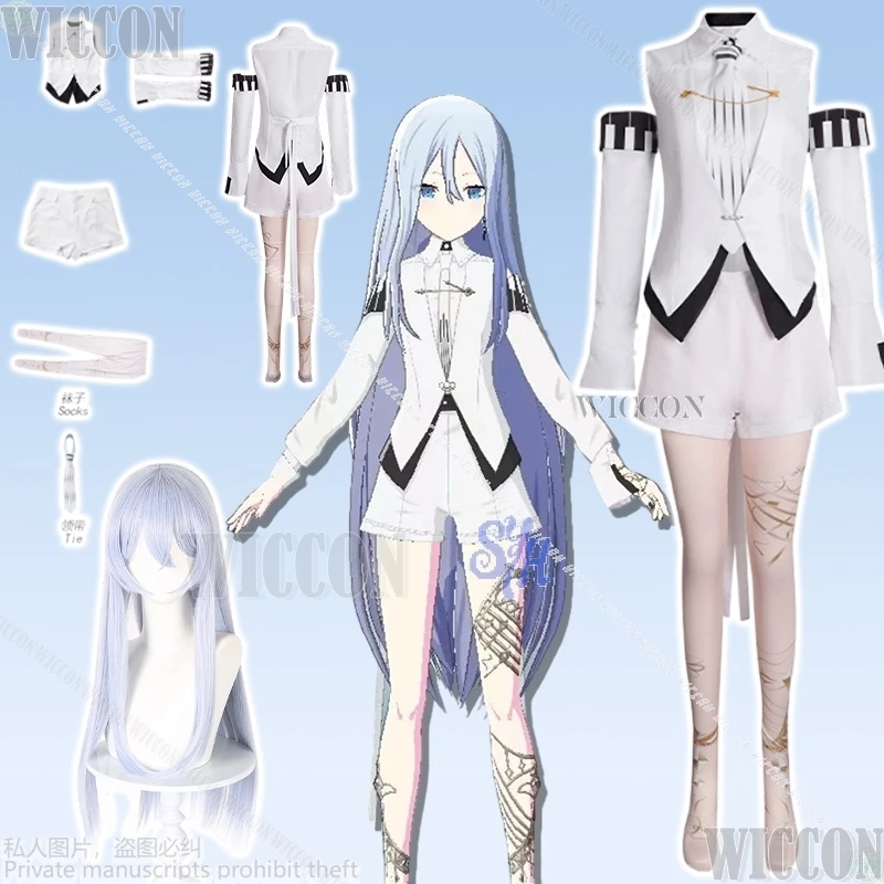 

Аниме игровой проект Sekai PJSK косплей YOISAKI KANADE Wl2 костюм белый мини короткий идол сценическая форма парики Хэллоуин вечерние Cos