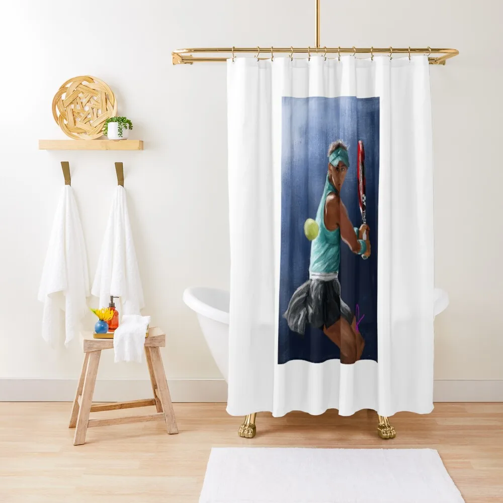 

Caroline GarciaTennis Shower Curtain Waterproof Fabric Bathroom Waterproof Shower Waterproof Fabric Shower Curtain