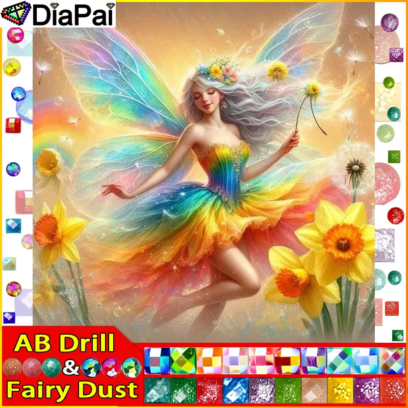 DIAPAI Fairy Dust AB 5D Diamond Embroidery Needlework Kit