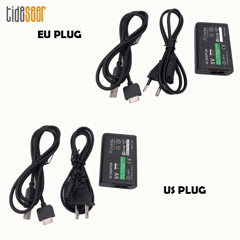 

200pcs5V AC Power Adapter Home Wall Charger USB Data Charging Cable Cord For Sony PlayStation PSvita for PS Vita PSV EU US Plug