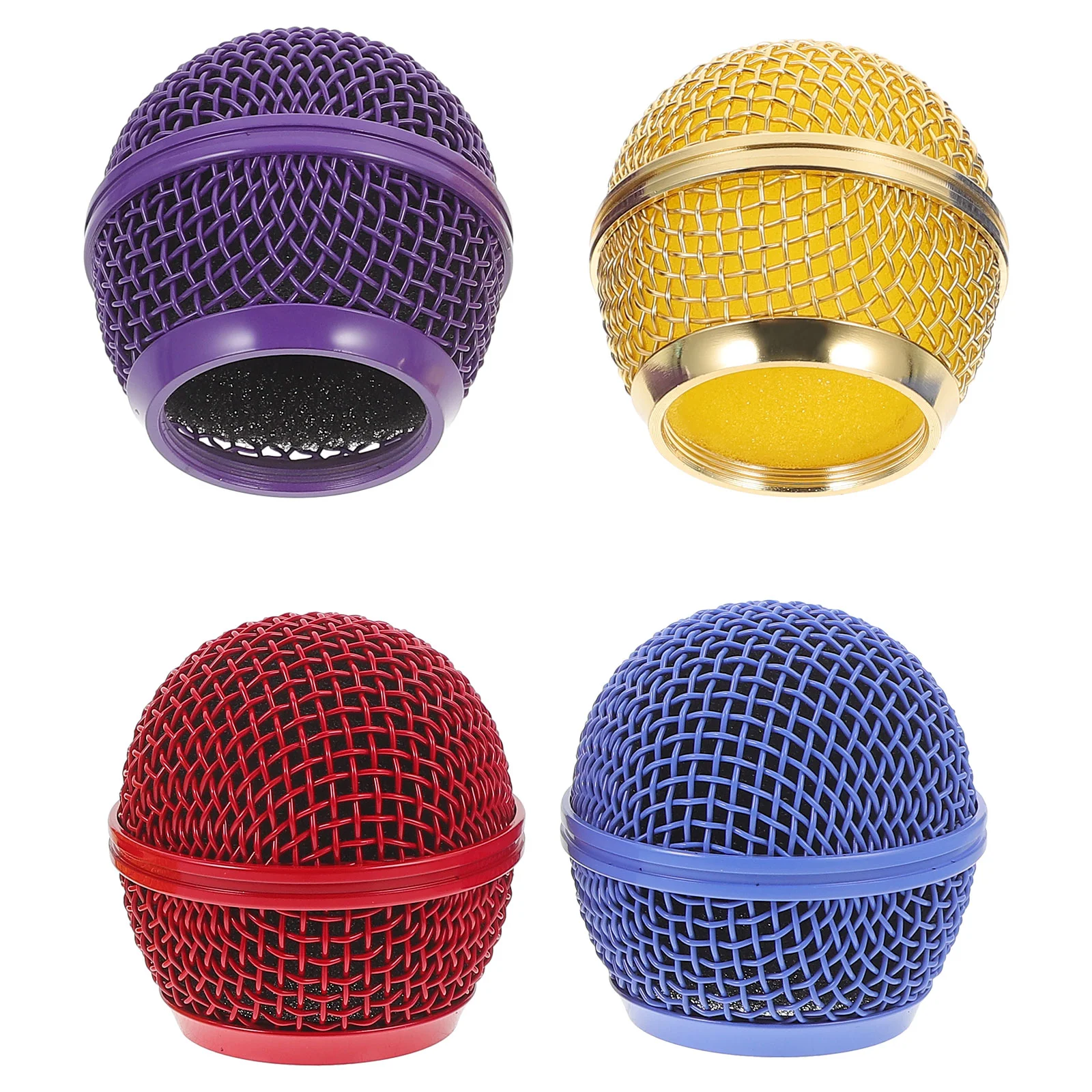 4 Pcs Colored Microphone Grille Head Accessories Lapel Heads Replacement Wireless