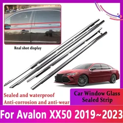 Car Window Molding For Toyota Avalon XX50 2019~2023 Door Weatherstrips Rainproof Weather Glass Sealed Strip Stickers Accessories