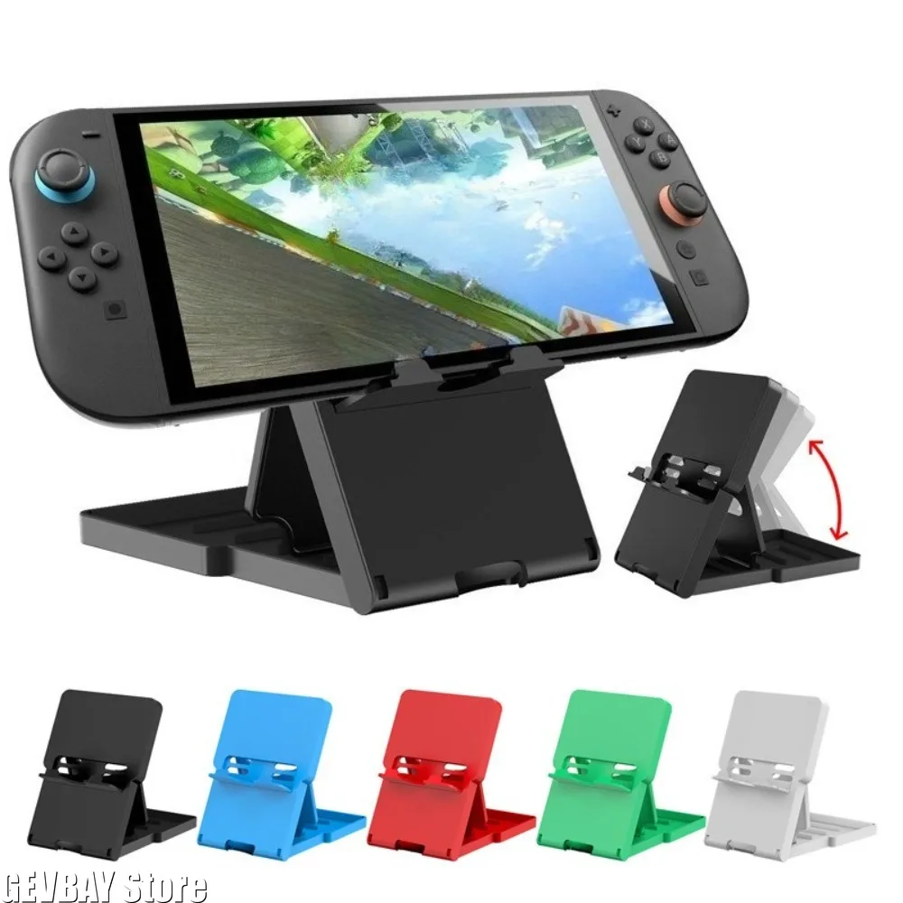 For Nintendo Switch 2/Lite/Oled Stand Foldable Bracket with 5 Game Cards Storage for Nintendo Switch Oled Console Display Rack