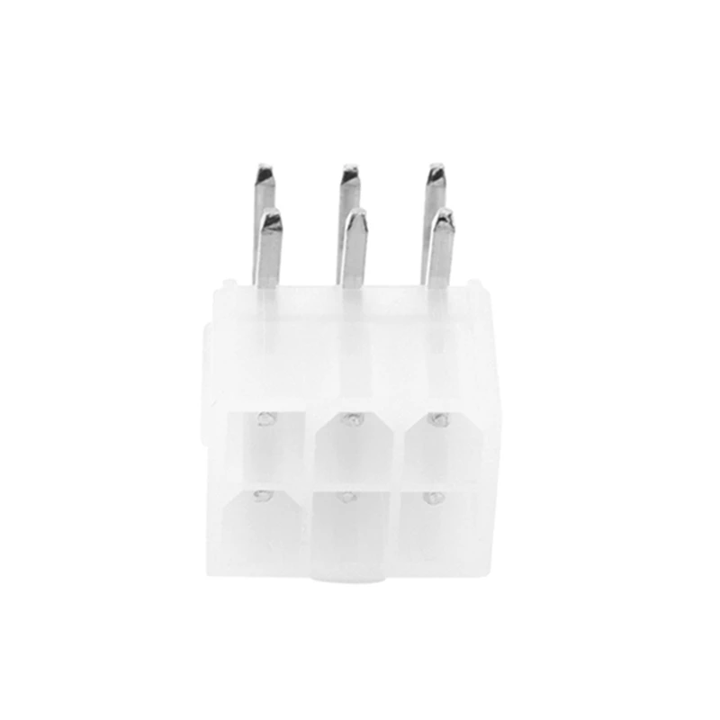 100Pcs 4.2MM 6 Pin Header Male Pin for Graphics Card GPU PCI-E PCIe Power Connector Right Angle Through Hole Video Card