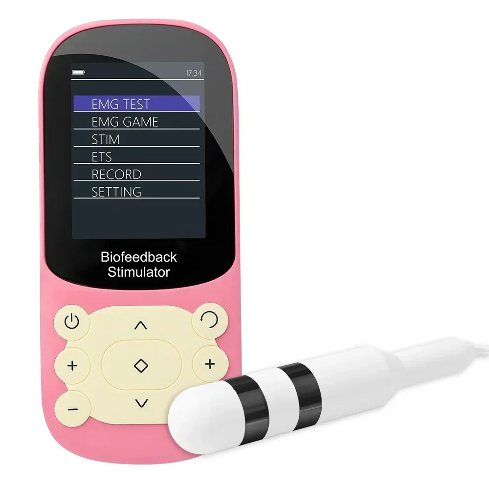 

Baby Pink Fashionable Rechargeable Pelvic Floor Kegel Toner Exercise Biofeedback Nerve and Muscle Stimulator EMG Unit
