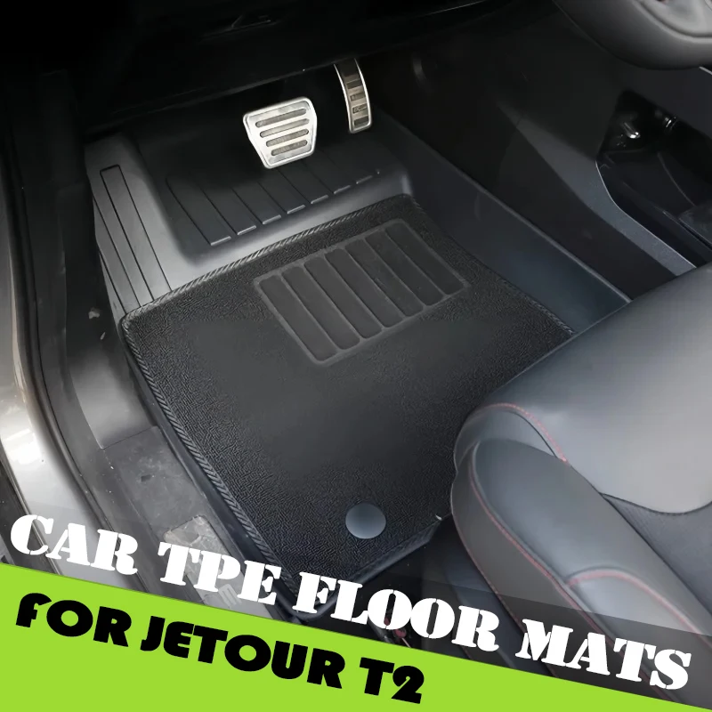 

Car TPE Floor Mats Fit for Jetour Traveller T2 2023 2024 2025 Auto Full Surround TPE Double Layer Floor Mats Car Accessories