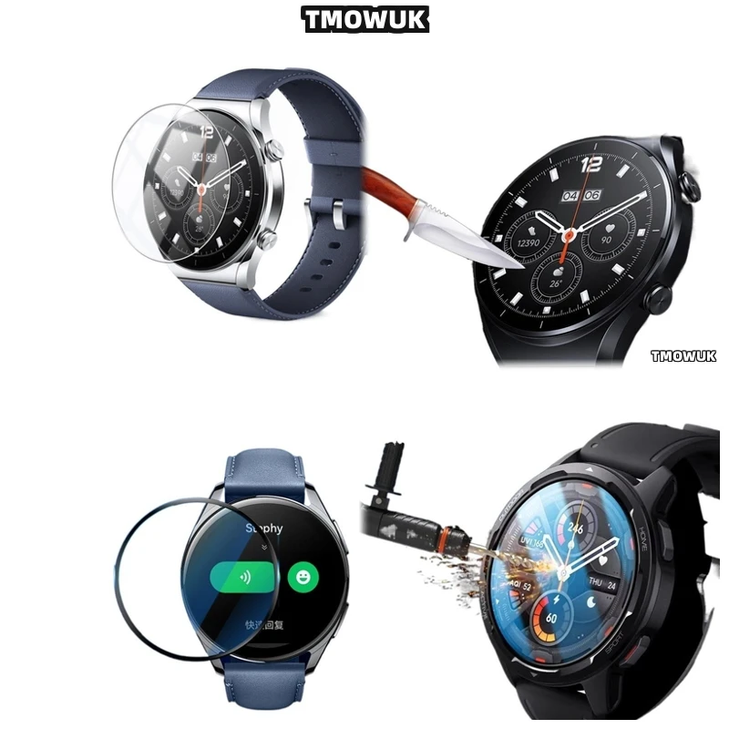 

For Xiaomi Watch S1 S3 Pro S4 Sport Anti-Fingerprint Tempered Glass Screen Protector HD 9H Scratch-Resistant