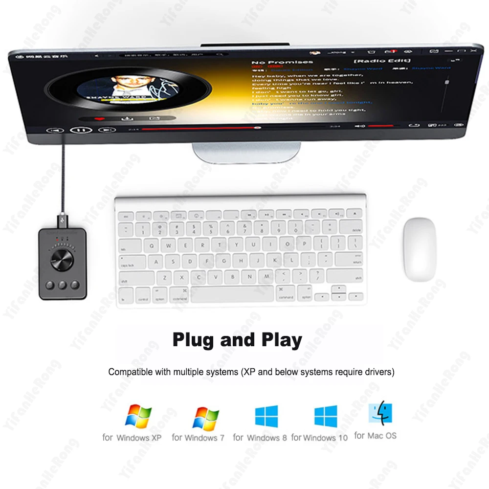 USBVolume Control Knob Multimedia Computer Speaker Controller Adjust Knob One-key Mute Bluetooth-Compatible with Play Pause Skip