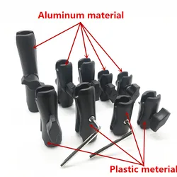5.5cm 6.1cm 6.5 cm 9cm 9.4cm 9.5cm 15cm Aluminum Or plastic Shell Double Socket Arm for 1 Inch Ball Mount Bases for gopro hero7