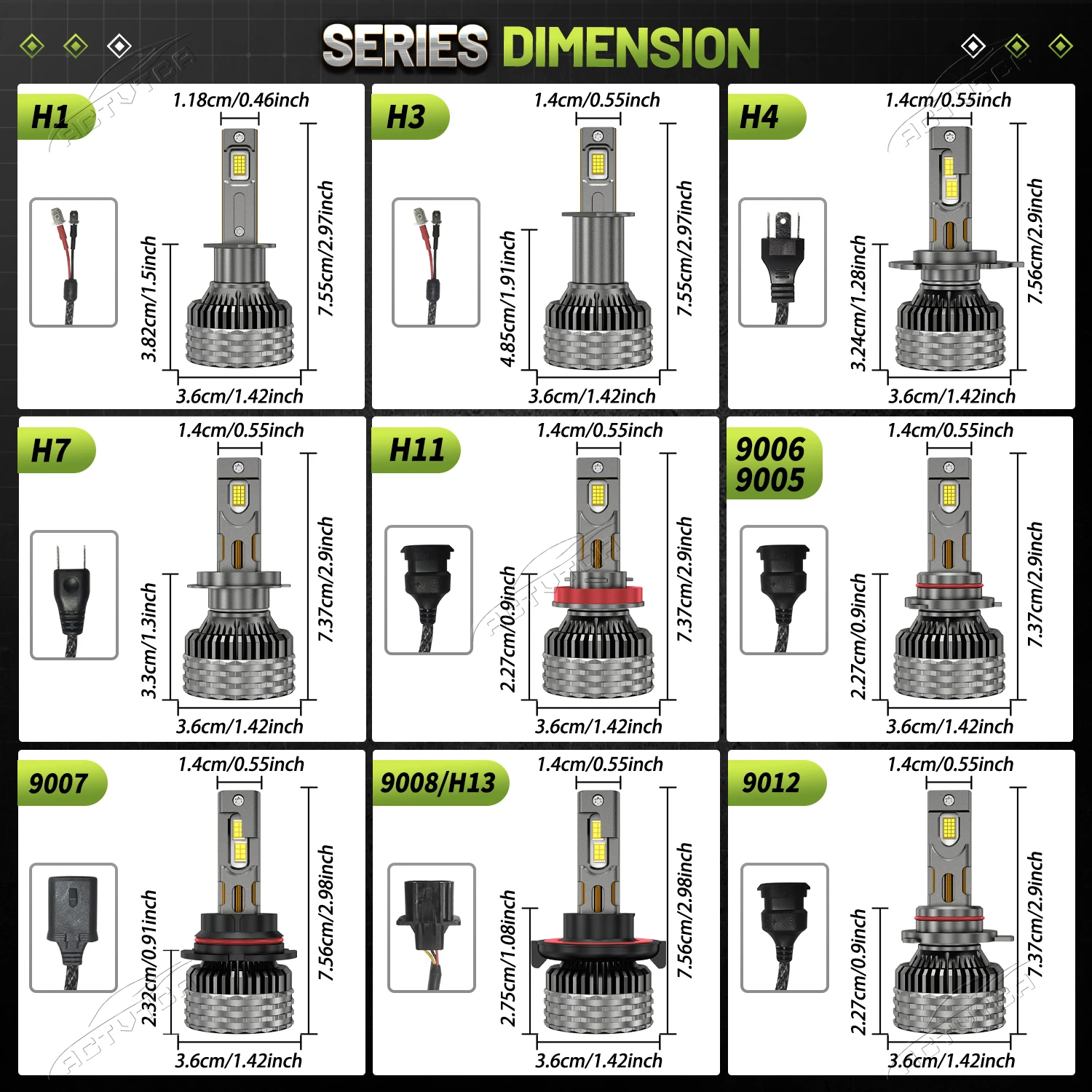 3800W H7 H4 H11 Led Car Headlight Bulbs 4 Copper Tubes 4200000LM 9054 CSP Canbus H1 9005 HB3 9006 HB4 9012 9007 9008 Turbo Lamp - Image 6