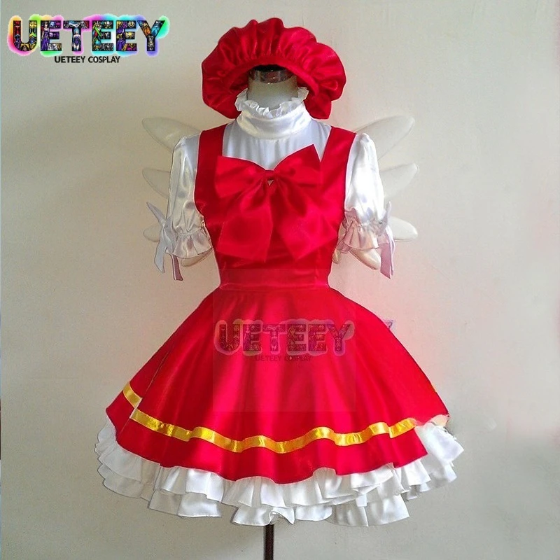 UETEEY COS كاردكابتور ساكورا ساكورا تأثيري حلي الأحمر والأبيض القتالية البدلة هالوين مجموعة حجم مخصص #1