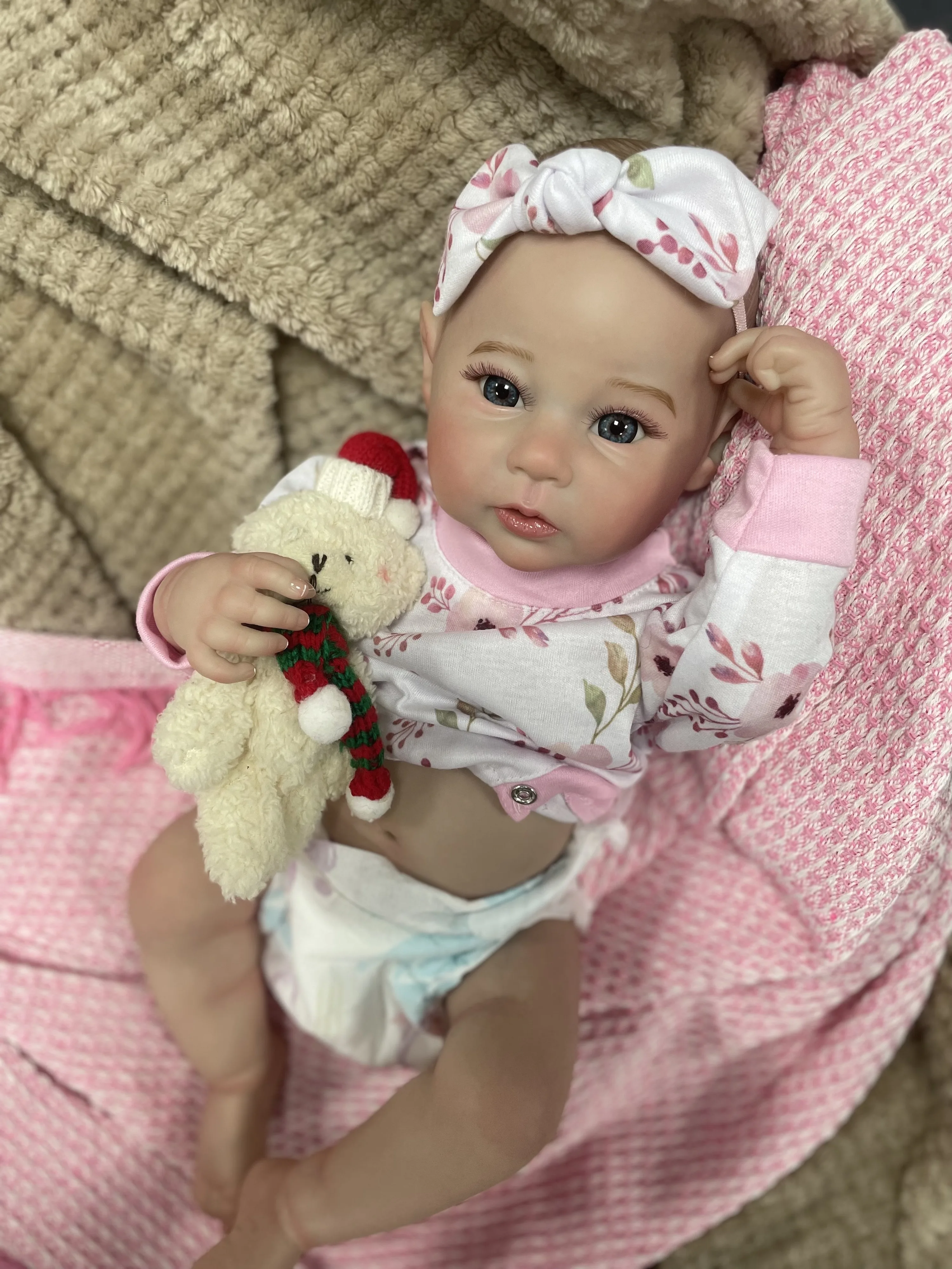 Muñeca de bebé Reborn con acabado de 18 pulgadas, cuervo Adorable, niña de cuerpo completo, vinilo de silicona lavable, regalo de Navidad para recién nacido, juguete de cumpleaños