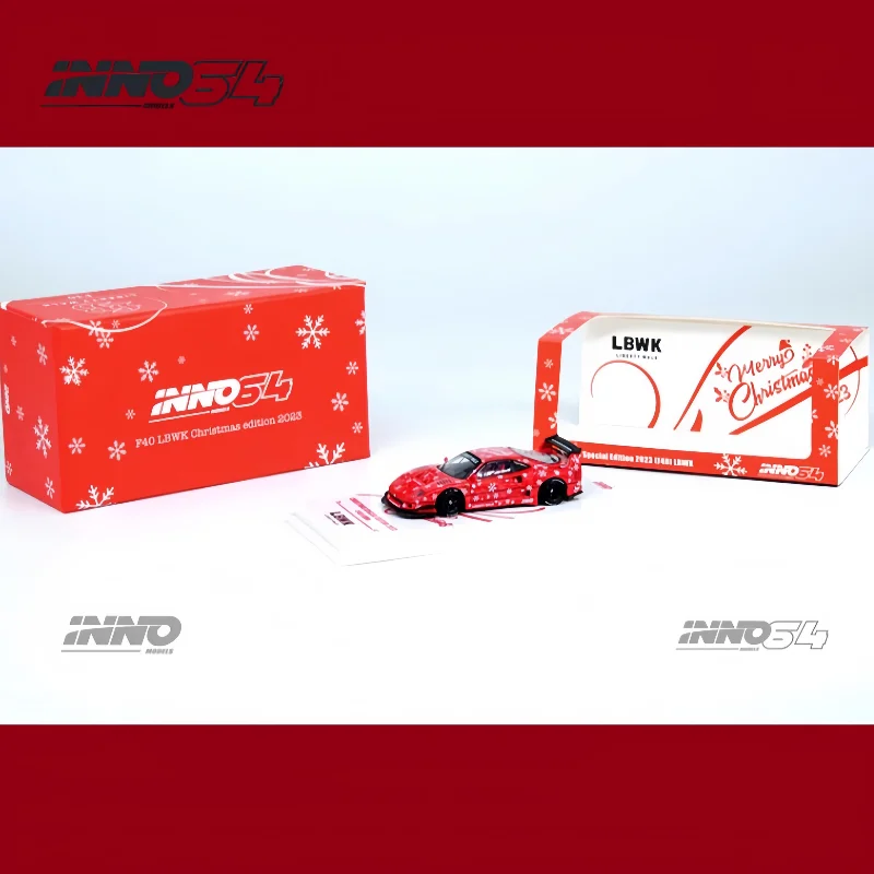 1-64-christmas-2023-f40-l-wide-body-version-lbwk-alloy-die-cast-miniature-simulation-car-model-adult-collectible-ornament