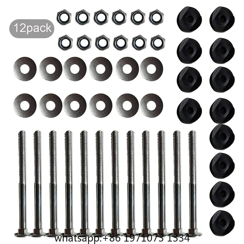 Trampoline Screws Kits, 24Pcs Galvanized Steel Trampoline Screws Fixing Accessories For Trampoline Assembly Replacement