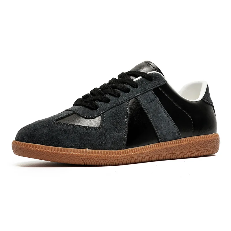 Herren Retro Wildleder Freizeitschuhe Schnürschuhe Flache Skateschuhe Bequeme Rutschfeste Sportschuhe für Männer – Detail 15
