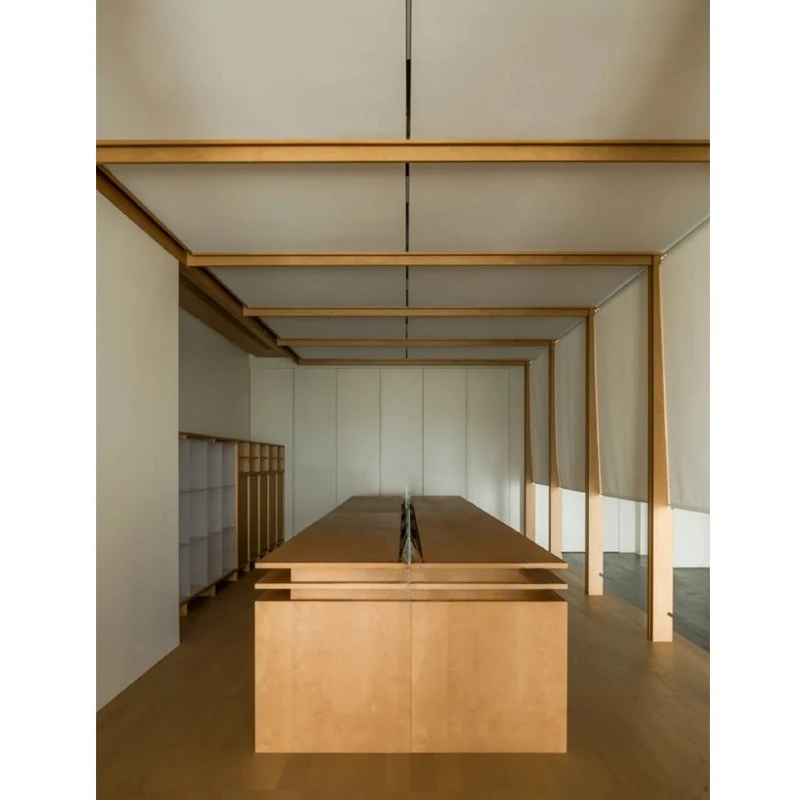 Birch ocean board desk computer desk, rectangular studio conference table