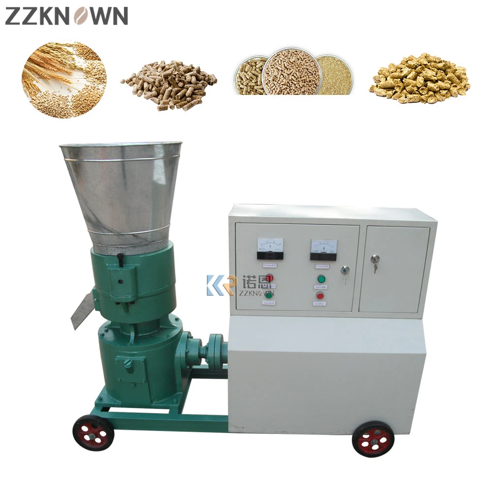 Automatic Poultry Feed Granulor Animal Feed Pellet Making Machines Broiler Chicken Feed Pellet Maker Wood Mill M